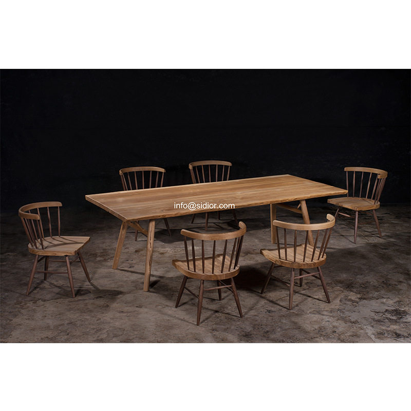 (SL-8303) Hotel Restaurant Home Dining Furniture Solid Wood Dining Table