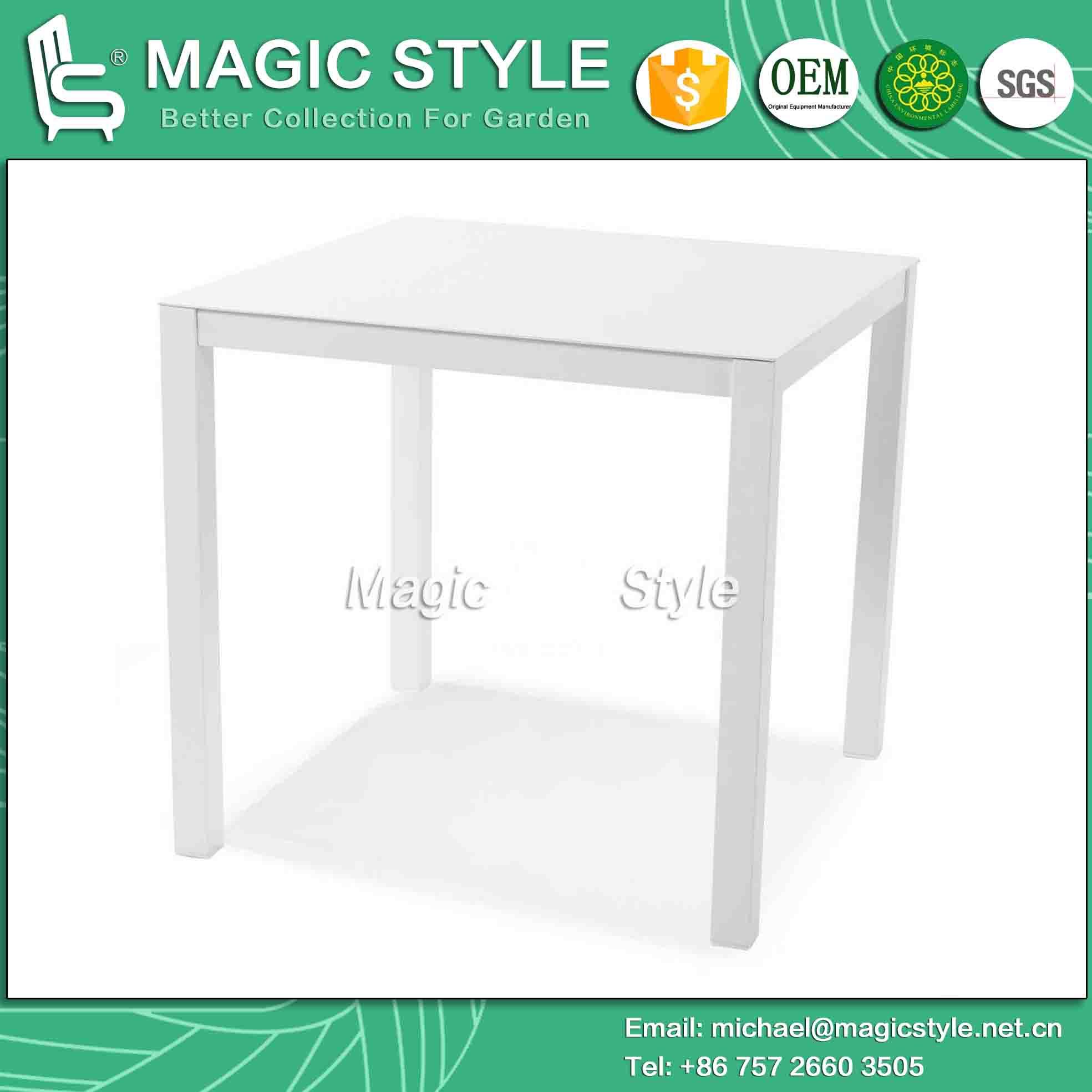 Aluminum Square Table Outdoor Dining Table Modern Dining Table (Magic Style)