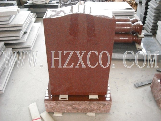 Hzx Red Granite Grave Stone for USA Market