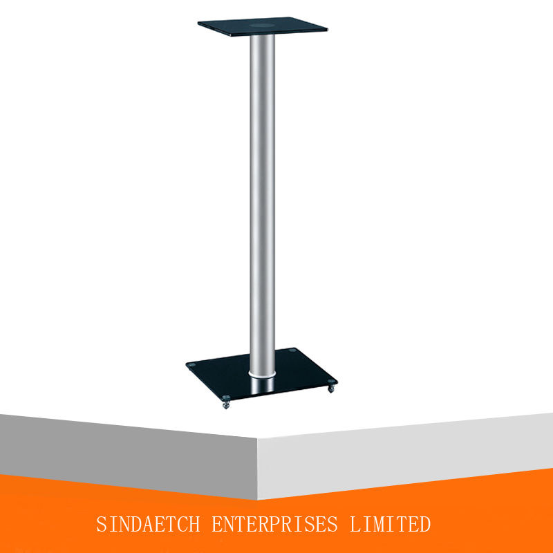 Speaker Stand with Tempered Glass and Aluminium Tube