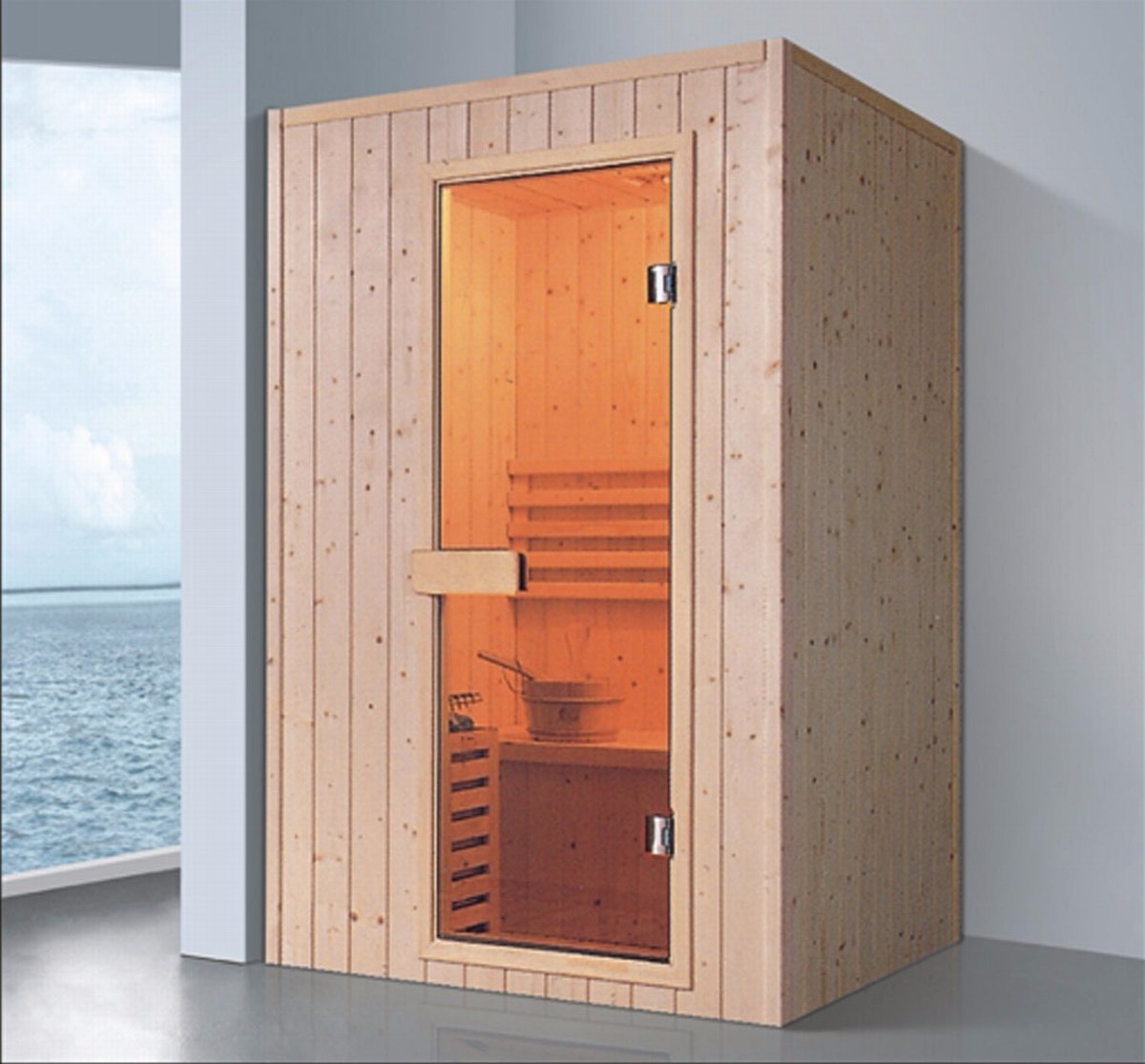 1200mm Solid Wood Sauna for 2 Persons (AT-8628)