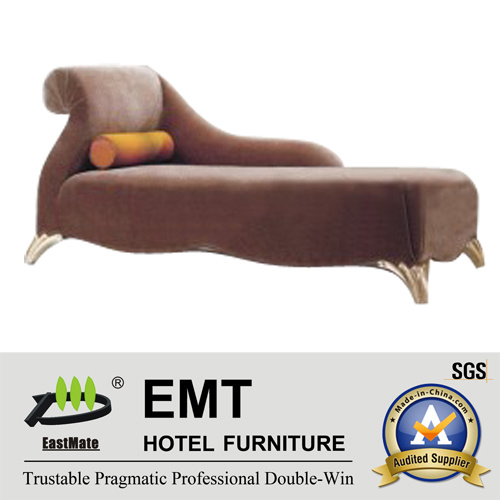 Latest Fabric Wooden Frame Chaise and Lounge (EMT-LC07)