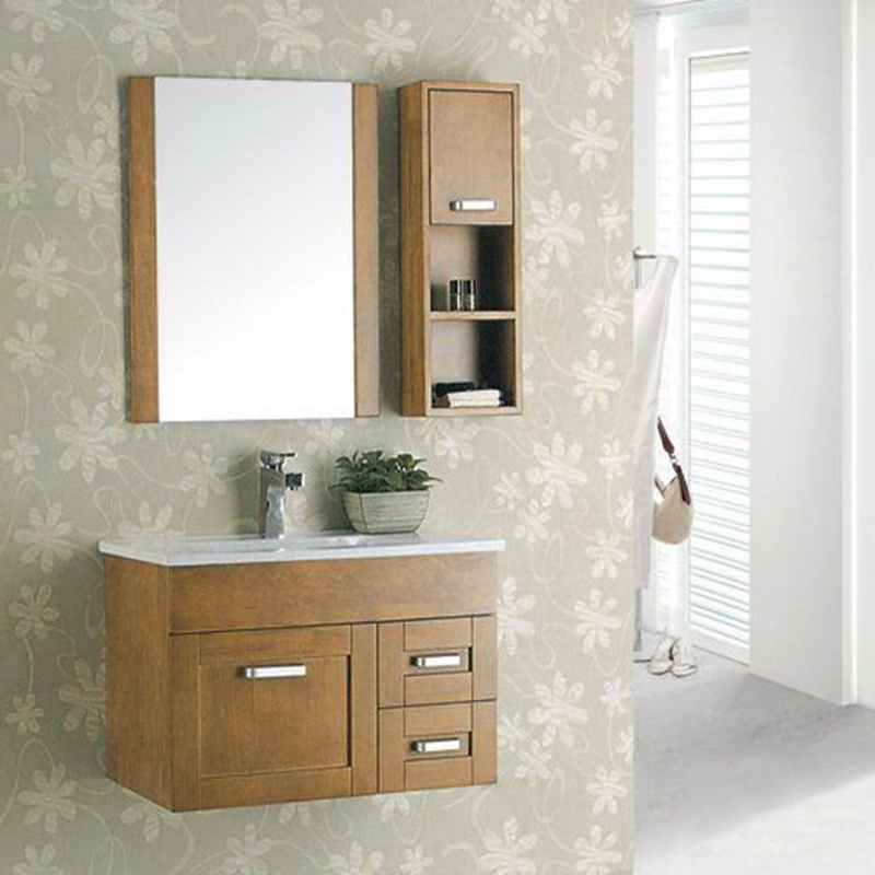 Solid Wooden Bathroom Cabinet (ADS-657)