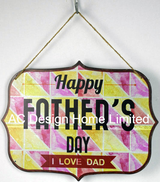 Happy Father's Day Design Metal Printing Wall Decor Plaque