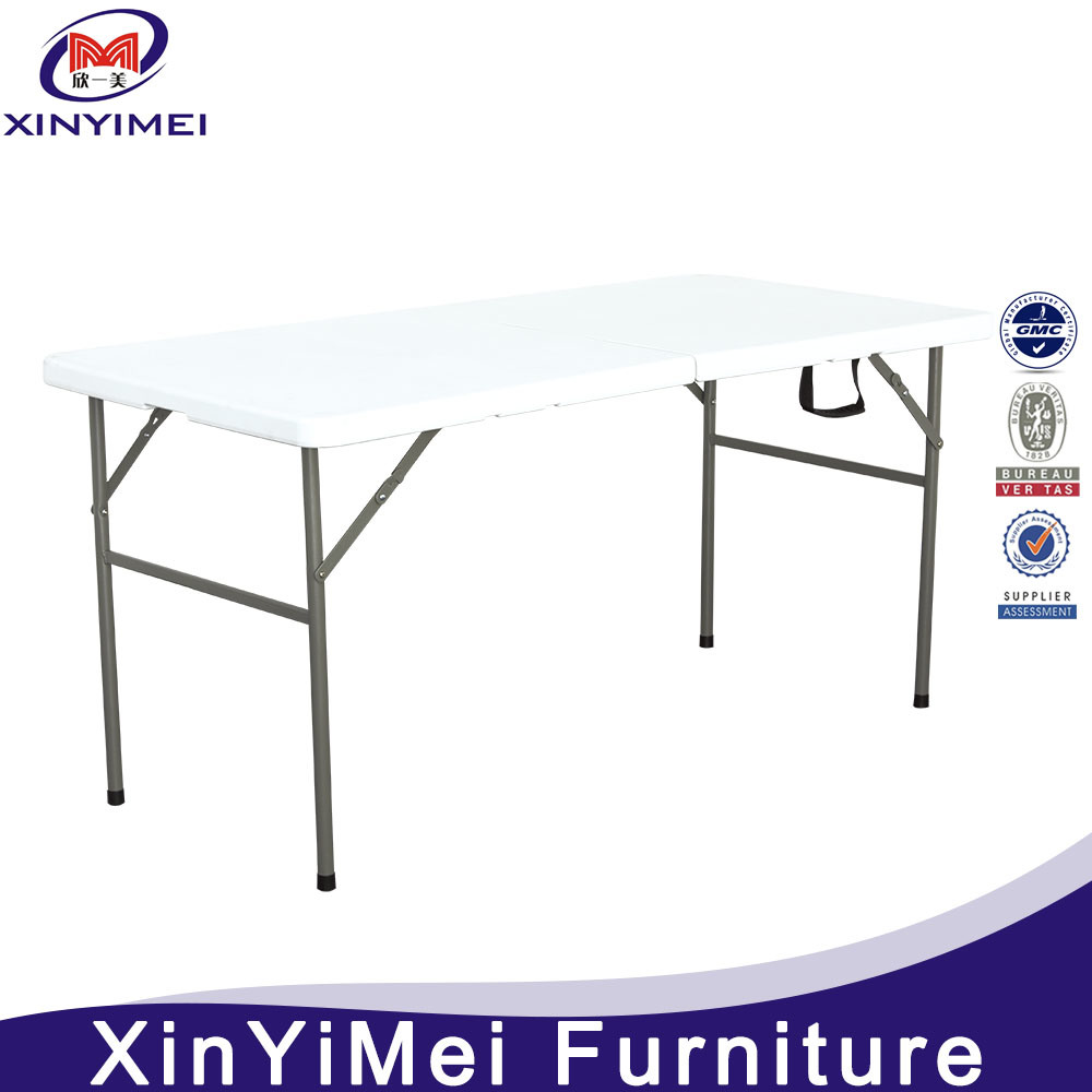 Outdoor Foldable HDPE Material Table Top Square Metal Folding Table