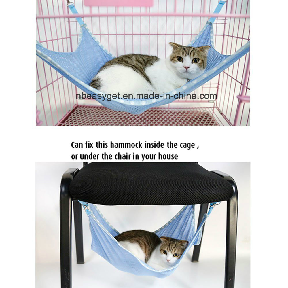 Breathable Air Mesh Pet Cage Hammock Cat Bed Hammock for Summer Bed Pet Cage/Chair for Cats, Ferret, Rat, Chinchilla, Rabbit, Small Dogs
