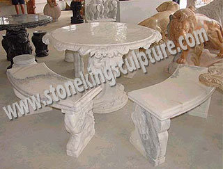 Outdoor Stone Tables and Benches for Garden (SK-1936)