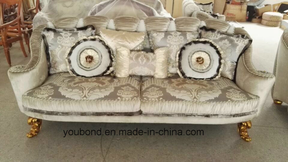 Sb56 Solid Wood Classical Royal Style Fabric Sofa
