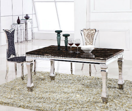 Marble and Metal Material Dining Table
