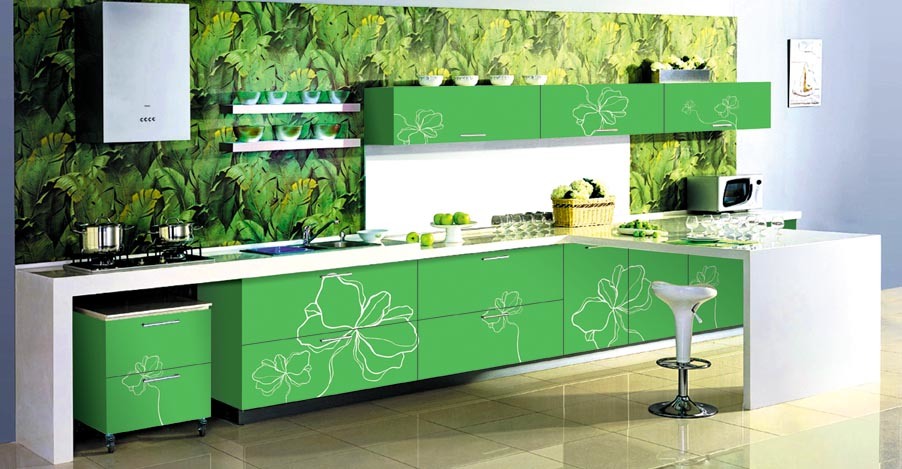 UV High Glossy Kitchen Cabinet