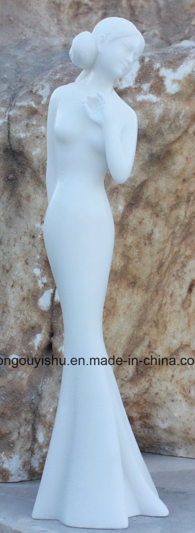 Great Quality with Cheap Price of White Lady Statue of Mabrle Sculpture