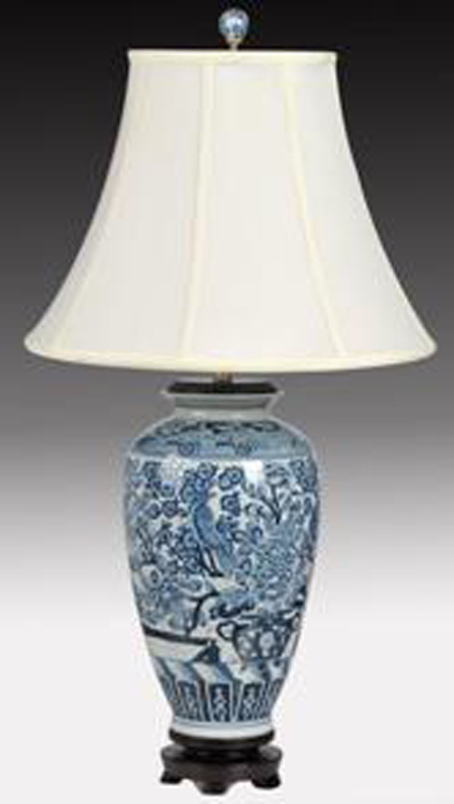 Chinese Antique Porcelain Desk Lamp