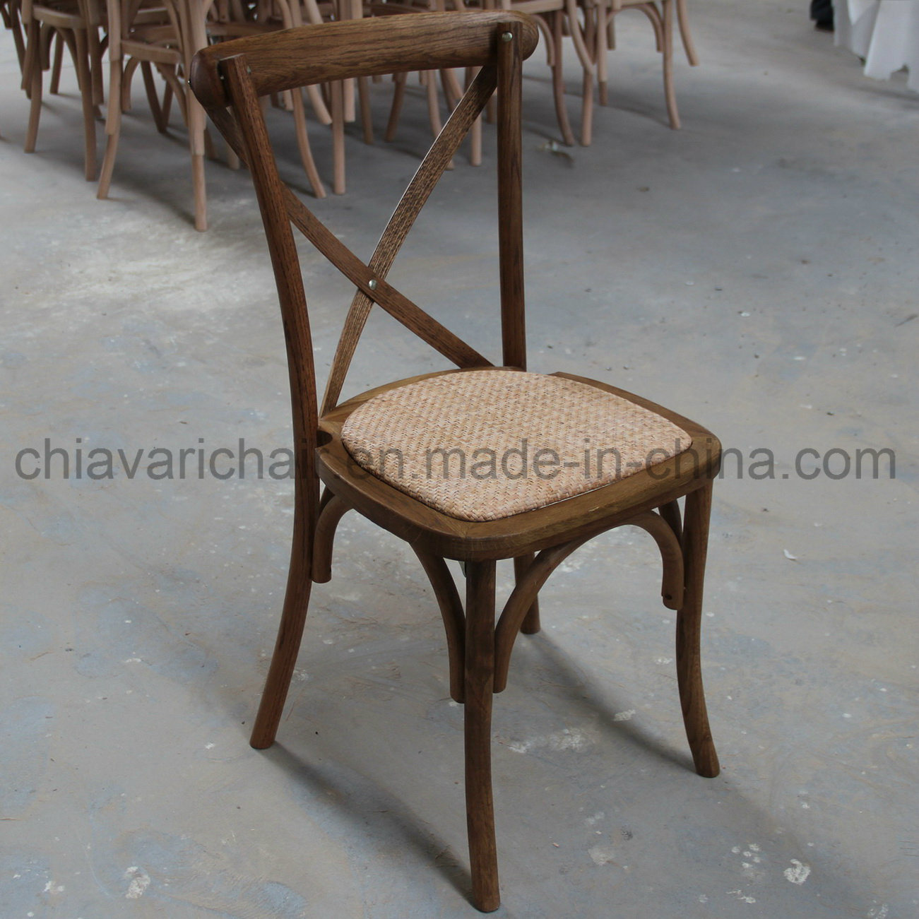 Solid Wood Stackable Wedding Cross Back Chairs