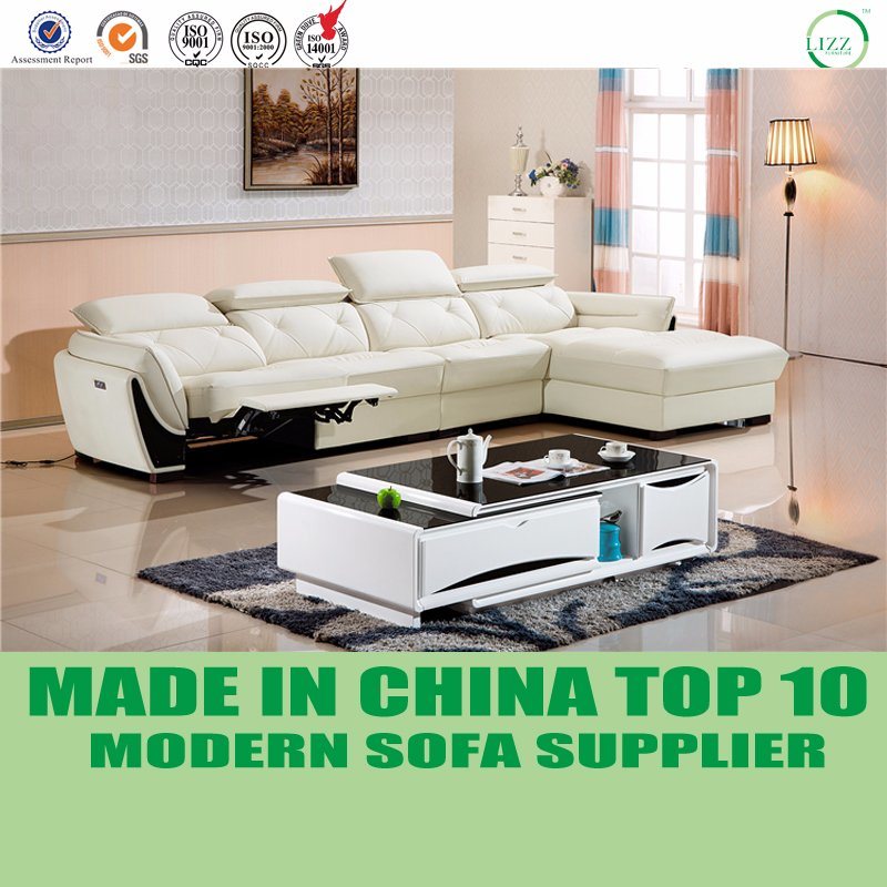 Modern L Shape Leisure Home Furniture Leather Recliner Sofa