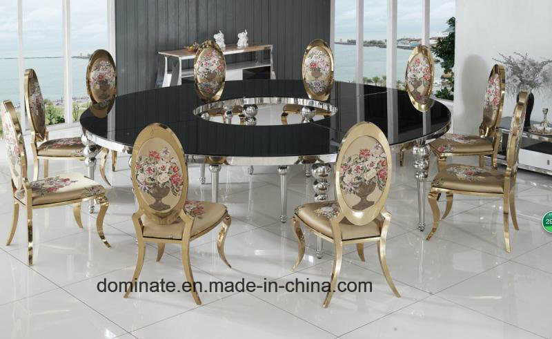 Modern S Shape Luxury Round Style Stainless Steel Wedding Table