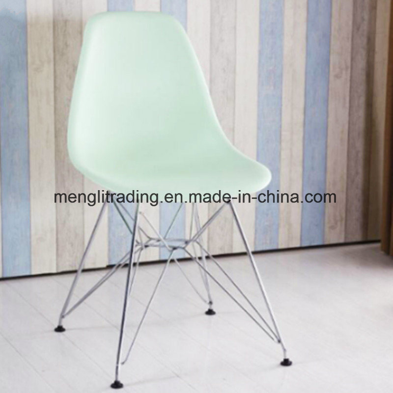 Modern Metal Cheap Back Restaurant Plastic Chair with Steel Legs Steel Frame
