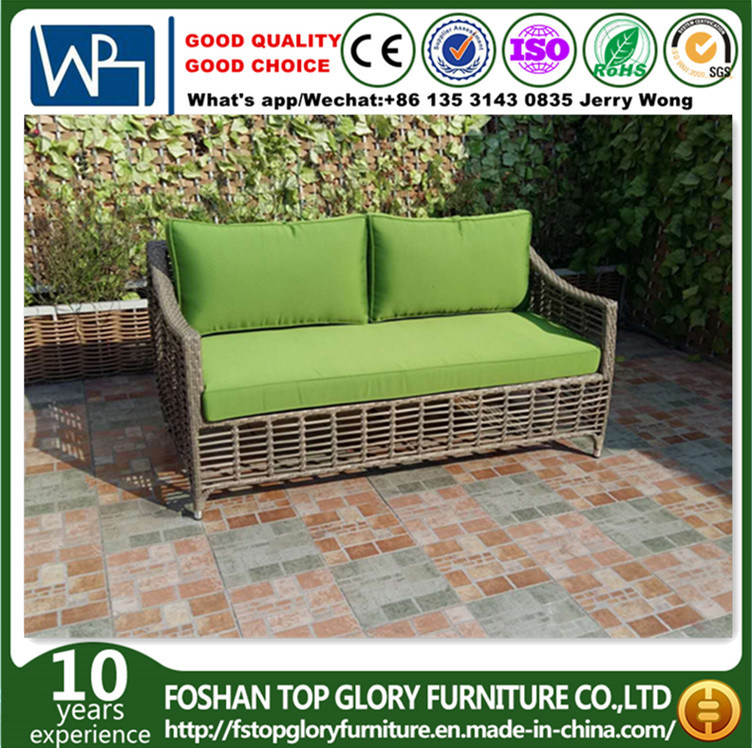 PE Rattan Love Seater Sofa with Cushion Garden Furniture