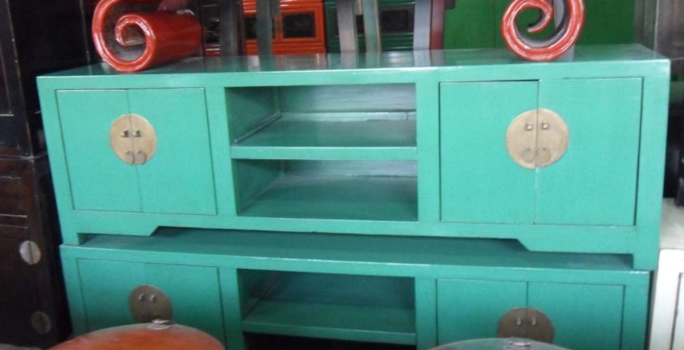 Chinese Painted Wooden TV Stand TV283