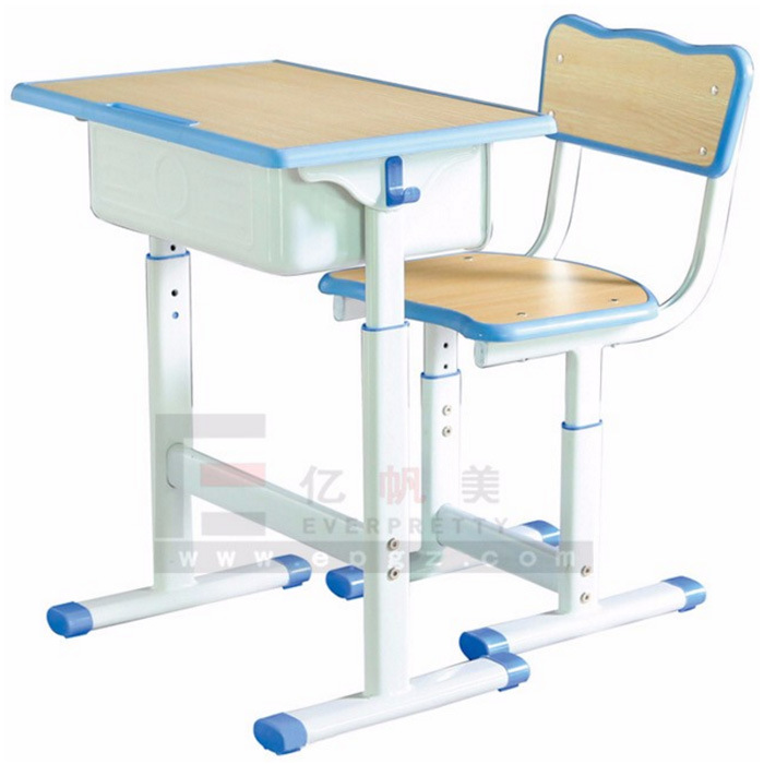 Wooden Kids Furniture Primary School Drafting Drawing Table with Chair