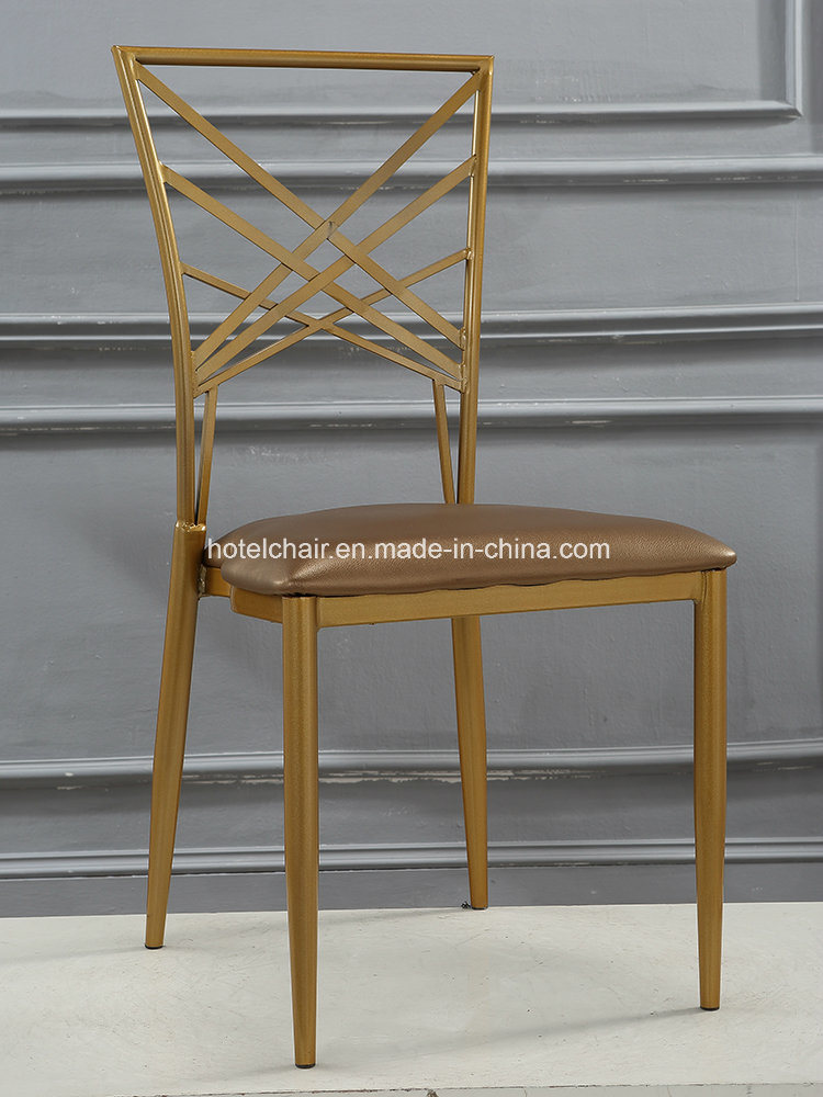 Hot Sale Iron Gold Banquet Chair for Wedding