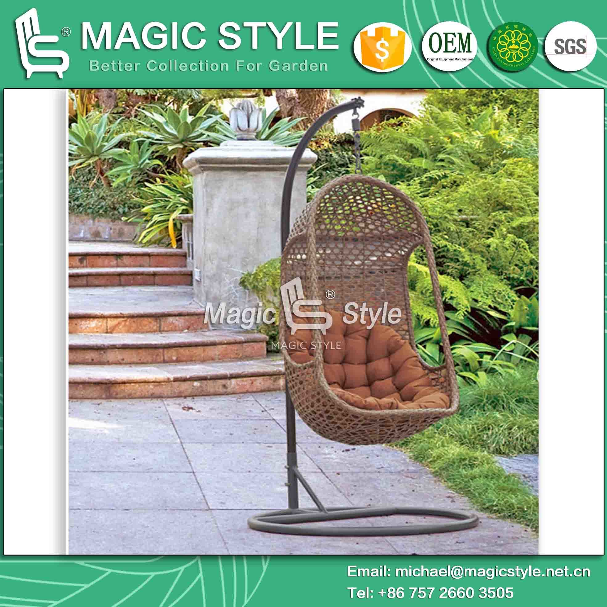 Outdoor Wicker Swing Chair Modern Patio Hammock (Magic Style)