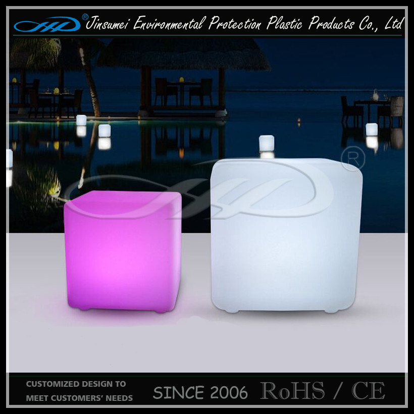 Plastic Cube LED Furniture for Hotel Garden Bar