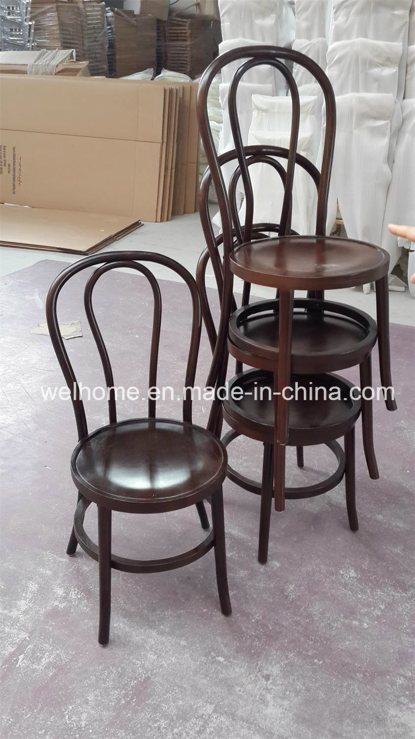 Stackable Solid Wood Bentwood Chair for Hotel