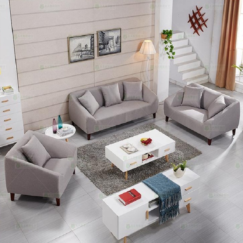 Nordic Living Room Bedroom Hotel Fabric Sofa