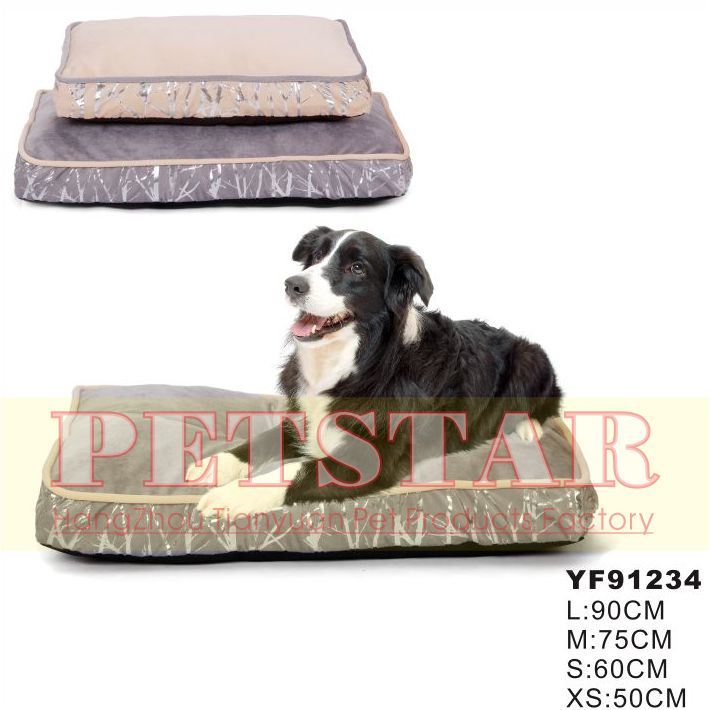 Thick Suede Fabric W/Silver Tree Pattern Soft Plush Pet Bed Yf91234