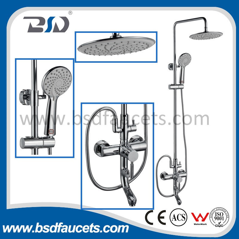 China Modern Brass Copper Chrome Bath Shower Faucet Set