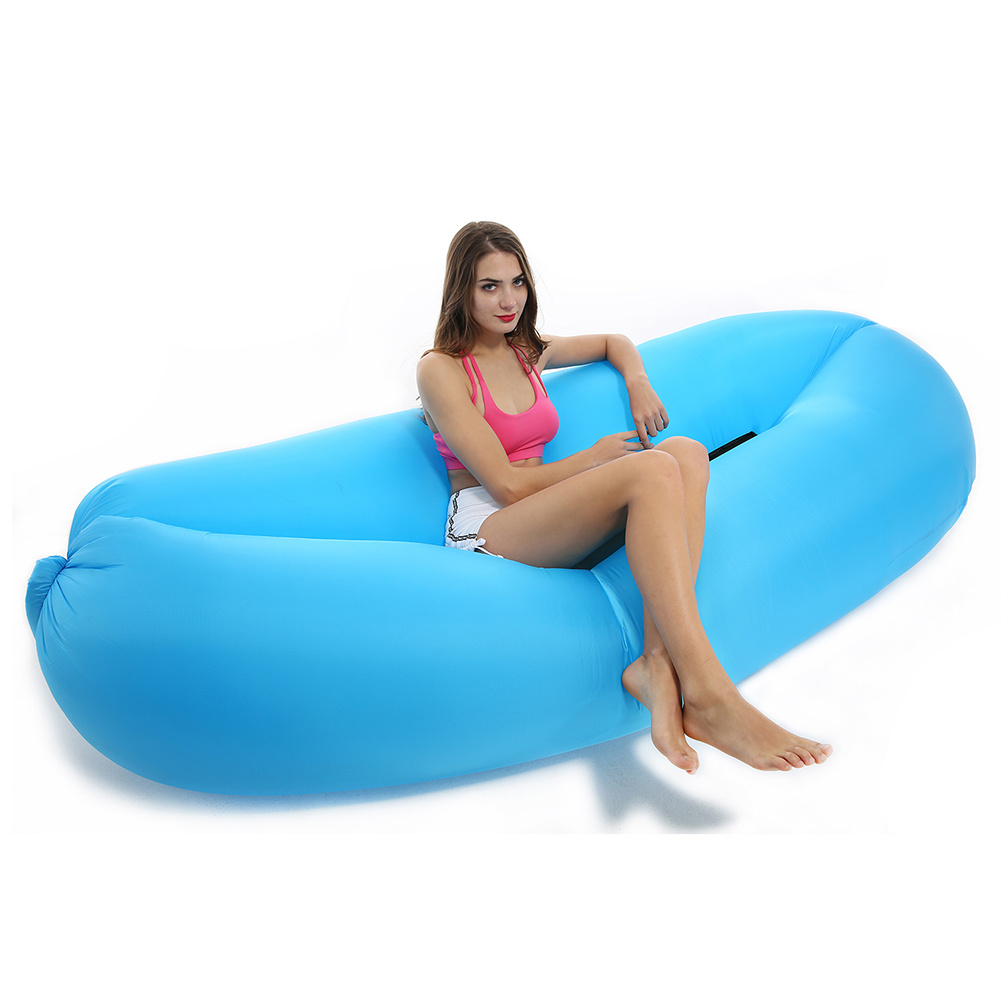 Fast Inflatable Sleeping Air Bag Bed Air Chair Bed Laybag Lazy Bag Inflate Lounge Air Inflatable Sofa Air Bed