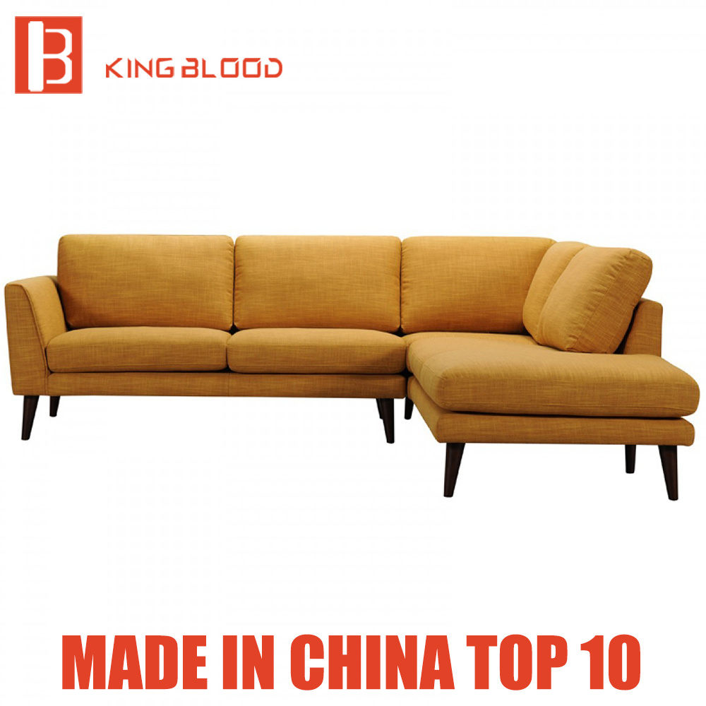 Discount Yellow Color L Shaped Sofa Furniture