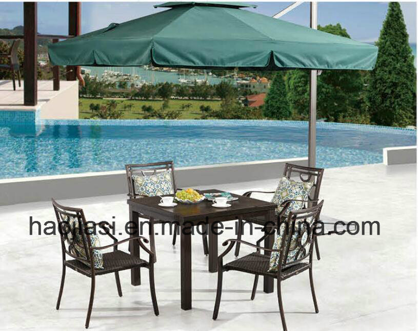 Outdoor /Rattan / Garden / Patio/ Hotel Furniture Cast Aluminum Chair & Table Set (HS1186C &HS 7310DT)