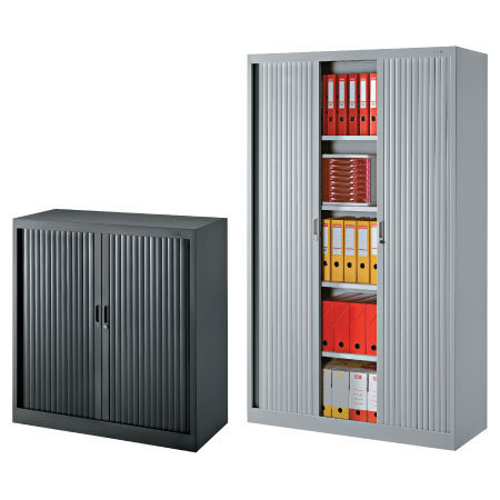 H1850 * W900 * D450mm Knock Down Tambour Door Steel File Cabinet
