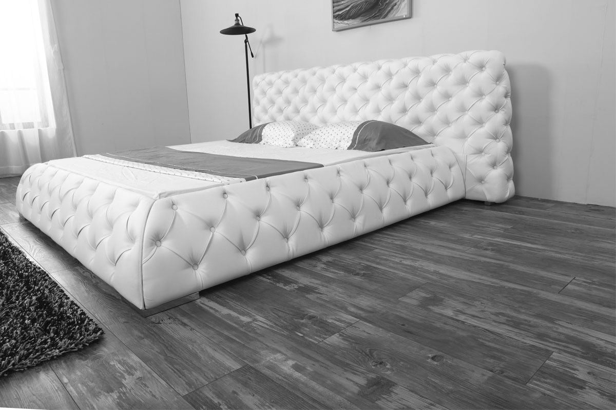 Queen Size Diamond Leather Bed