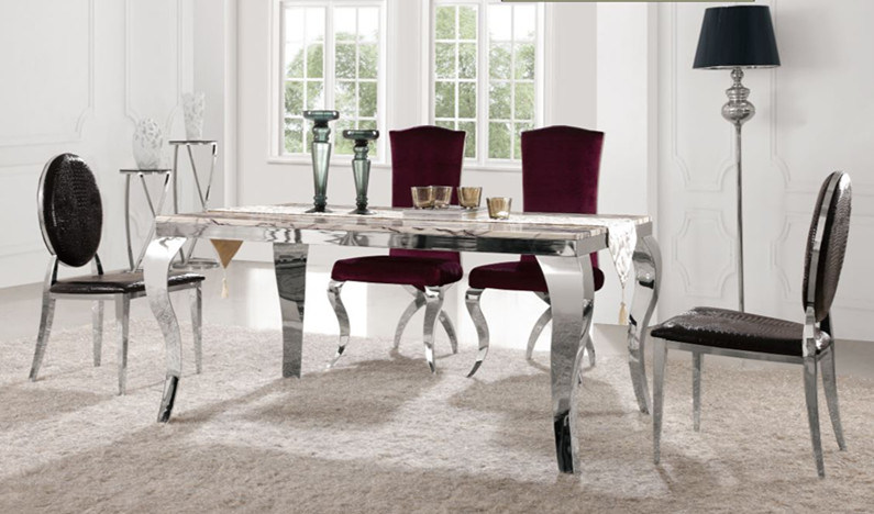 Foshan Furniture Wholesale Modern Cafe Bistro Dining Table Set with Chairs