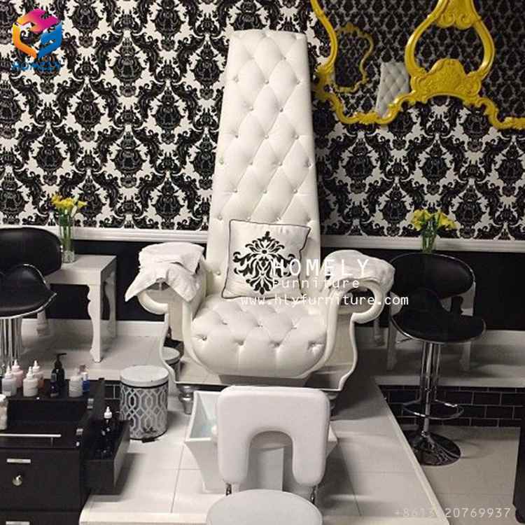 Wholesale High Back Throne White Pedicure Chair SPA Tech Chairs