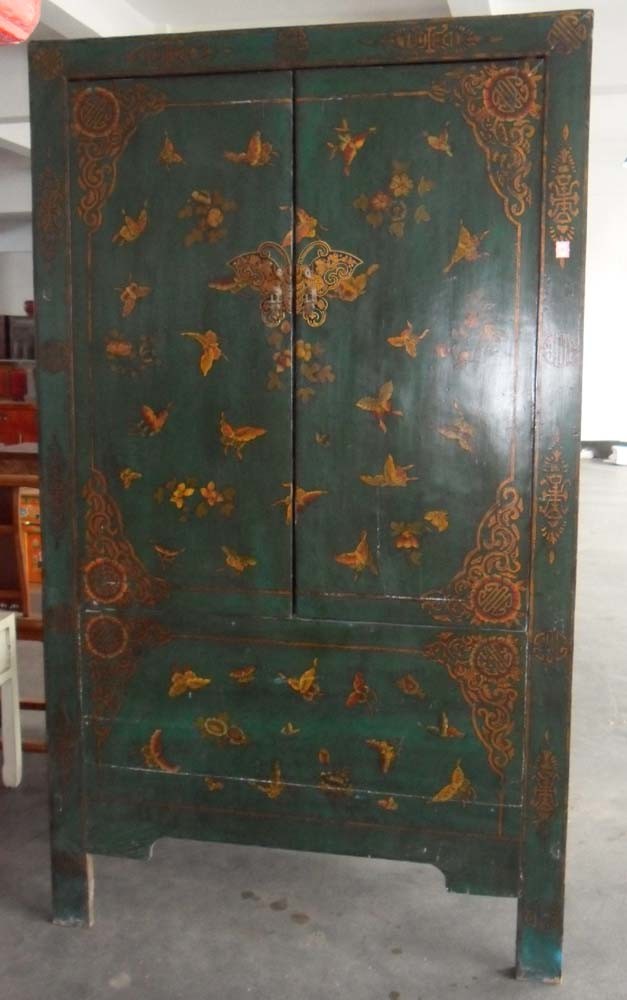 Chinese Antique Painted Big Cabinet Lwa466