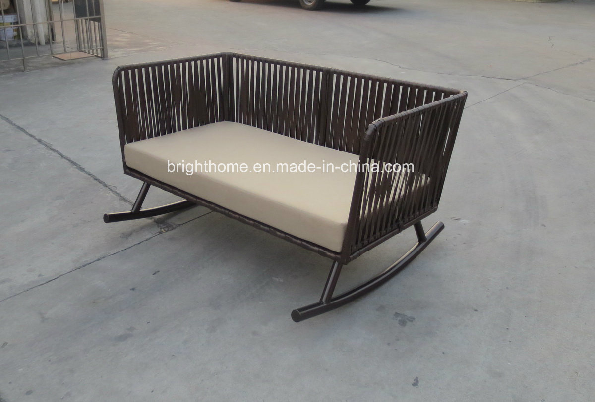 2016 Hotel Comfortable Double Seat Outdoor Rattan Chaise Lounge