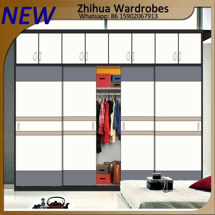 Zhihua Modern 2 Colors Combined Wardrobe Closet Sliding Doors