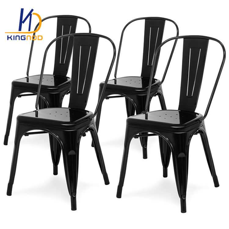 Industrial Style Dining Chairs UK Home Metal Chic Bistro Cafe Side Wood Seat Black Bronze Set Furniture Australia Tolix Chair