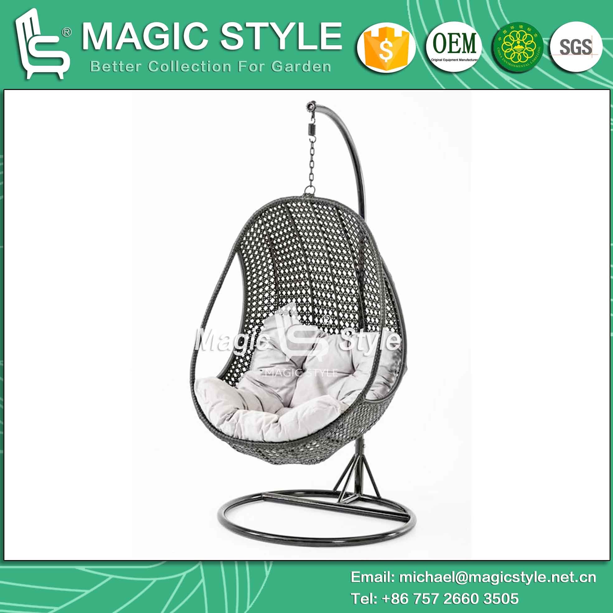 Wicker Swing Swinging Hammock Chair Hanging Chair Balcony Chair (Magic Style)