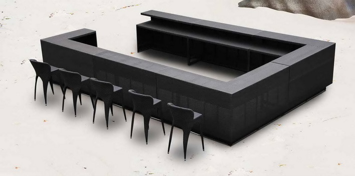 Excellent Design Wicker Outdoor Furniture Patio Garden Bar Set Bp-916