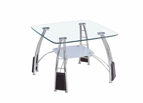 Square Tempered Glass Coffee Table, End Table (CT090)