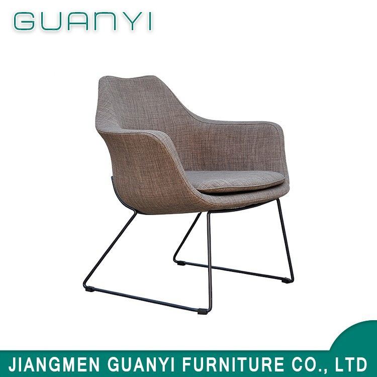 Modern Design High Back Dining Chair with Metal Legs