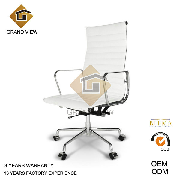 White Leather Ergonomic Design Chair (GV-EA119)