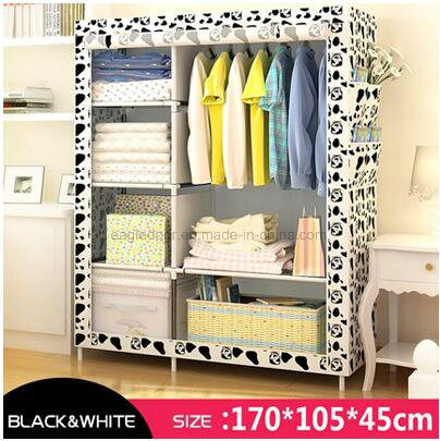 Modern Simple Wardrobe Household Fabric Folding Cloth Ward Storage Assembly King Size Reinforcement Combination Simple Wardrobe (FW-21A)