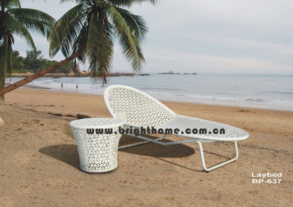 Sun Lounger Wicker Furniture/Man-Made Fibre Outdoor Furniture (BP-637)