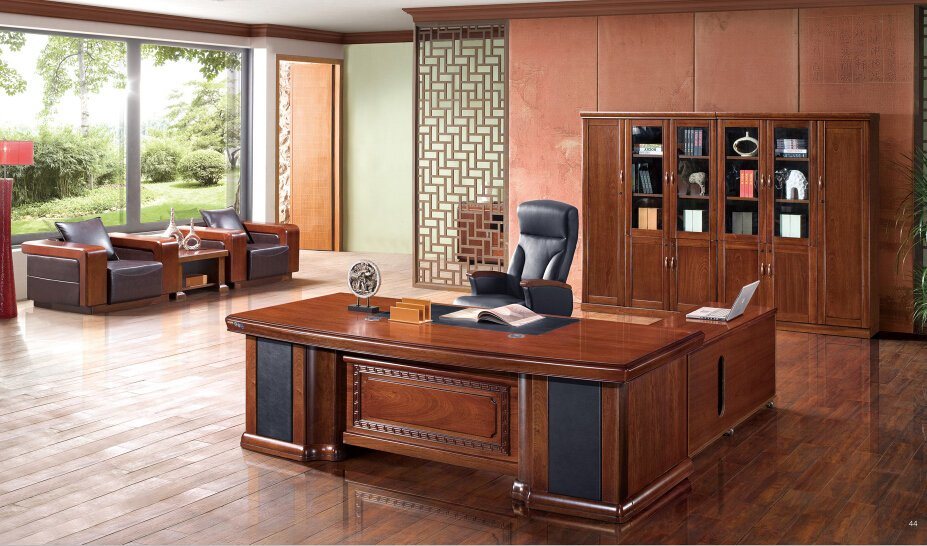 United States Executive Table Antique Wooden CEO Desk