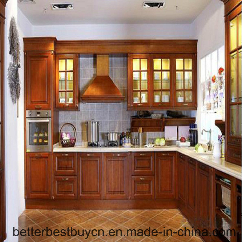 2016 Best Price High Quality Solid Wooden Kitchen Cabinet